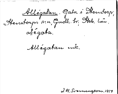 Bild på arkivkortet för arkivposten Allégatan