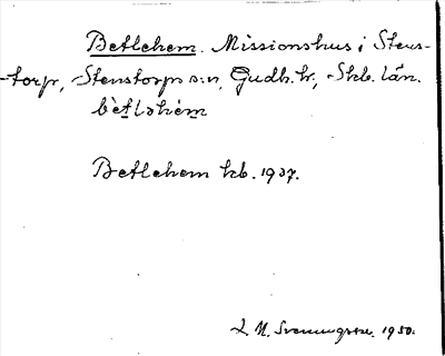 Bild på arkivkortet för arkivposten Betlehem