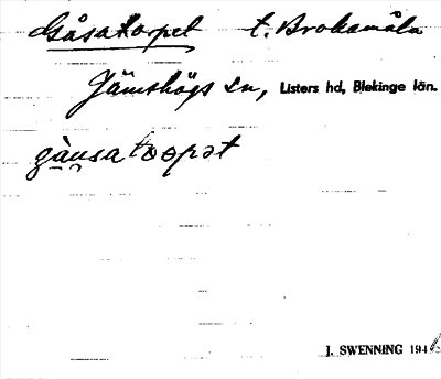Bild på arkivkortet för arkivposten Gåsatorpet