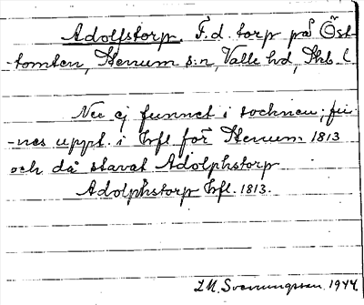 Bild på arkivkortet för arkivposten Adolfstorp