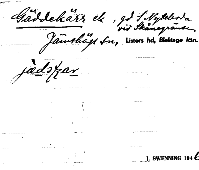 Bild på arkivkortet för arkivposten Gäddekärr