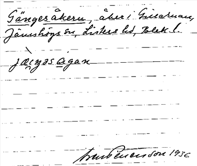 Bild på arkivkortet för arkivposten Gängesåkern