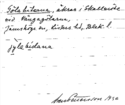 Bild på arkivkortet för arkivposten Gölabitarna
