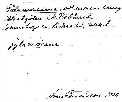 Bild på arkivkortet för arkivposten Gölamossarna