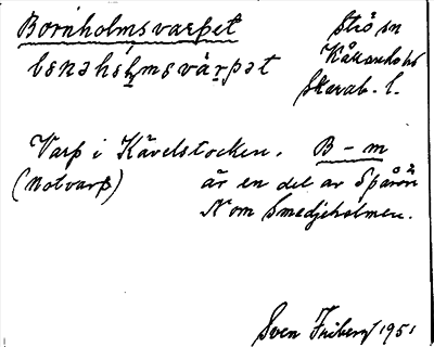 Bild på arkivkortet för arkivposten Bornholmsvarpet