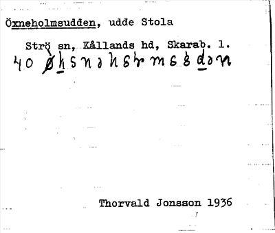 Bild på arkivkortet för arkivposten Öxneholmsudden