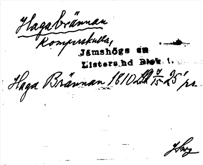 Bild på arkivkortet för arkivposten Hagabrännan