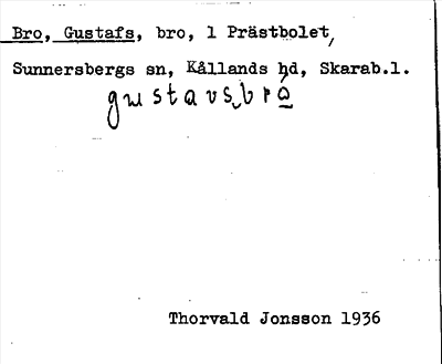 Bild på arkivkortet för arkivposten Bro, Gustavs