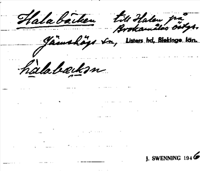 Bild på arkivkortet för arkivposten Halabäcken