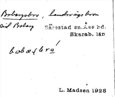 Bild på arkivkortet för arkivposten Bobergsbro