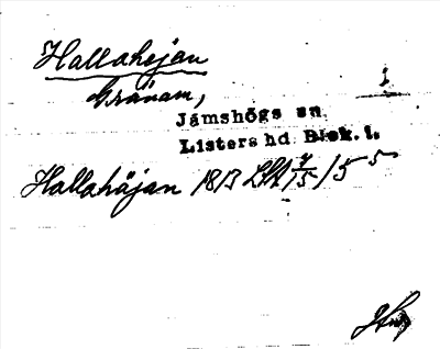 Bild på arkivkortet för arkivposten Hallahejan