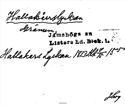 Bild på arkivkortet för arkivposten Hallakärrslyckan