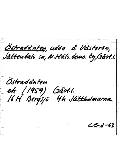 Bild på arkivkortet för arkivposten Östradånten