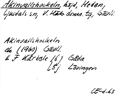 Bild på arkivkortet för arkivposten Akinvallshockeln