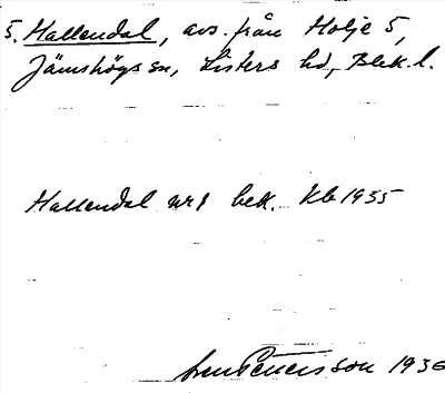 Bild på arkivkortet för arkivposten Hallendal