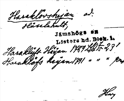 Bild på arkivkortet för arkivposten Haraklövshejan