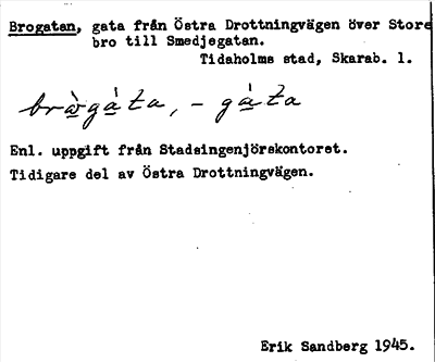 Bild på arkivkortet för arkivposten Brogatan