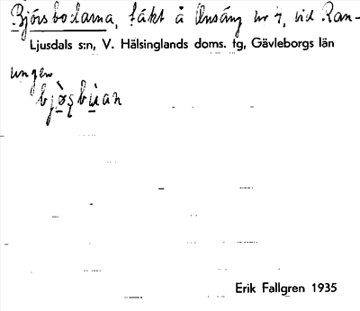Bild på arkivkortet för arkivposten Björsbodarna