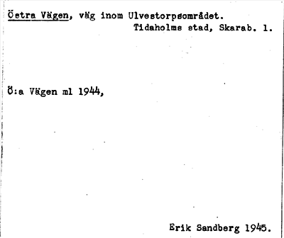 Bild på arkivkortet för arkivposten Östra Vägen