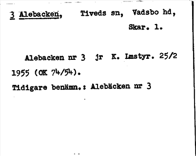 Bild på arkivkortet för arkivposten Alebacken