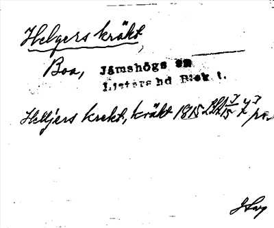 Bild på arkivkortet för arkivposten Helgers kräkt