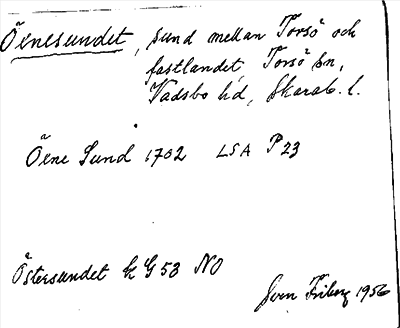 Bild på arkivkortet för arkivposten Öxnesundet