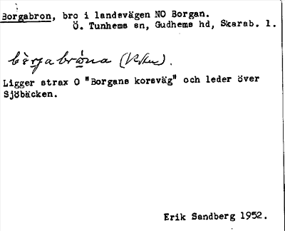 Bild på arkivkortet för arkivposten Borgabron