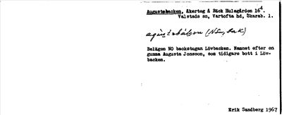 Bild på arkivkortet för arkivposten Augustabacken