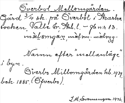 Bild på arkivkortet för arkivposten Överbol Mellomgården