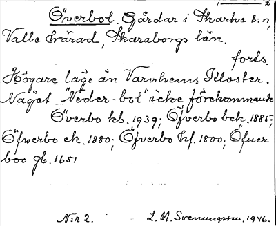 Bild på arkivkortet för arkivposten Överbol
