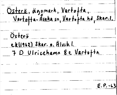 Bild på arkivkortet för arkivposten Österö