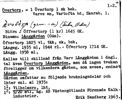 Bild på arkivkortet för arkivposten Övertorp