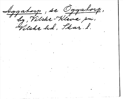 Bild på arkivkortet för arkivposten Aggatorp, se Öggatorp