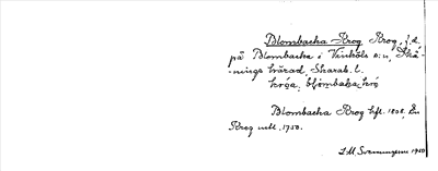 Bild på arkivkortet för arkivposten Blombacka Krog