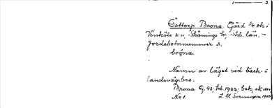 Bild på arkivkortet för arkivposten Östtorp Brona