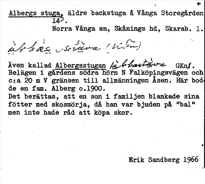 Bild på arkivkortet för arkivposten Albergs stuga