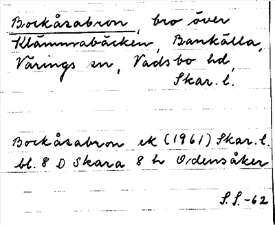 Bild på arkivkortet för arkivposten Bockåsabron