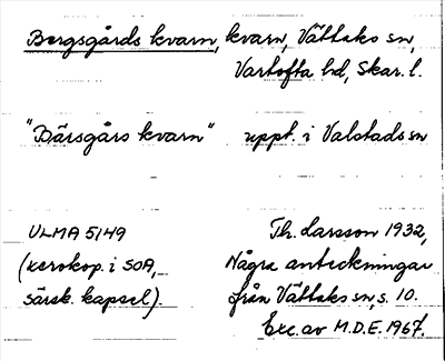 Bild på arkivkortet för arkivposten Bergsgårds kvarn