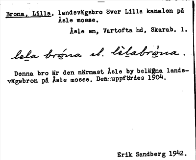 Bild på arkivkortet för arkivposten Brona, Lilla