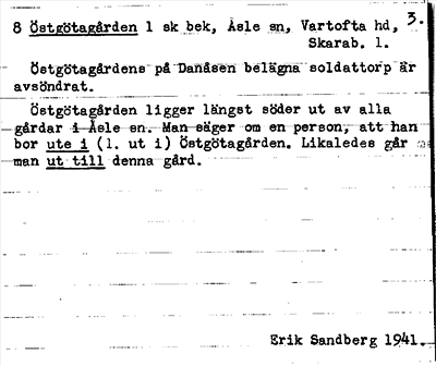 Bild på arkivkortet för arkivposten Östgötagården