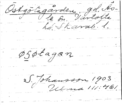 Bild på arkivkortet för arkivposten Östgötagården