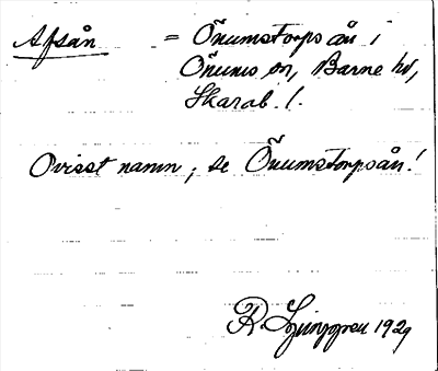 Bild på arkivkortet för arkivposten Alfsån, se Önumstorpsån
