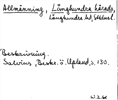 Bild på arkivkortet för arkivposten Allmänning, Långhundra härads