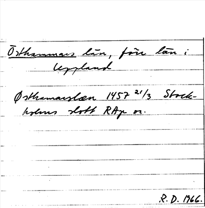 Bild på arkivkortet för arkivposten Östhammars län