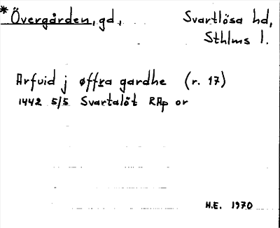 Bild på arkivkortet för arkivposten *Övergården