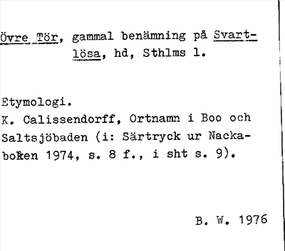 Bild på arkivkortet för arkivposten Övre Tör (numera Svartlösa)