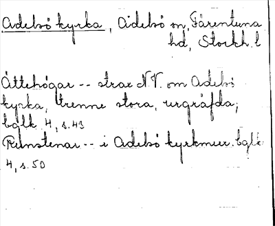 Bild på arkivkortet för arkivposten Adelsö kyrka