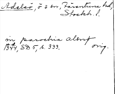 Bild på arkivkortet för arkivposten Adelsö