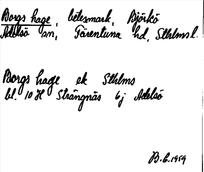 Bild på arkivkortet för arkivposten Borgs hage