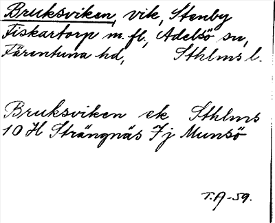 Bild på arkivkortet för arkivposten Bruksviken